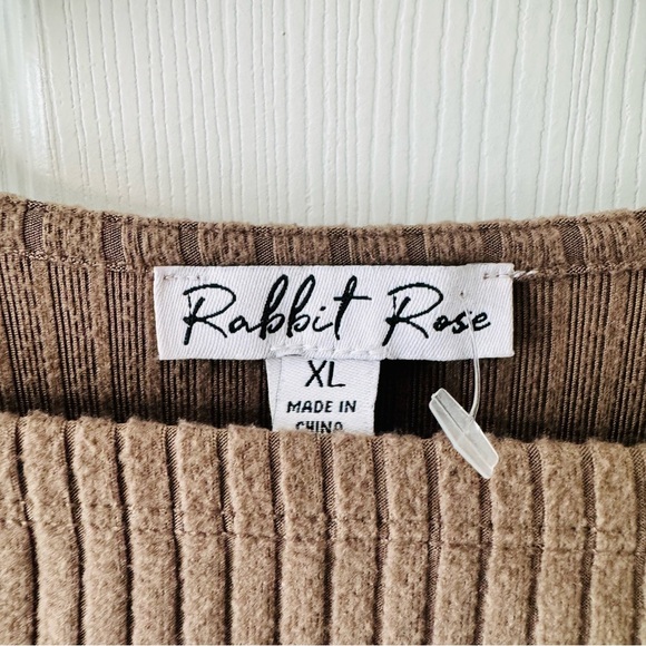 NWT Rabbit Rose 2-Piece Ribbed Long Sleeve Crop Set | Size XL - Picture 3 of 5